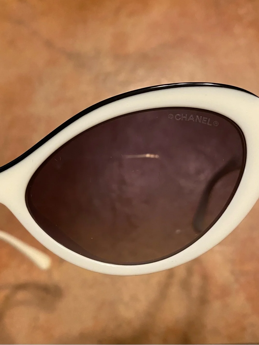 CHANEL Acetate Oval Sunglasses 5416-A White Orig $485 New! 🖤